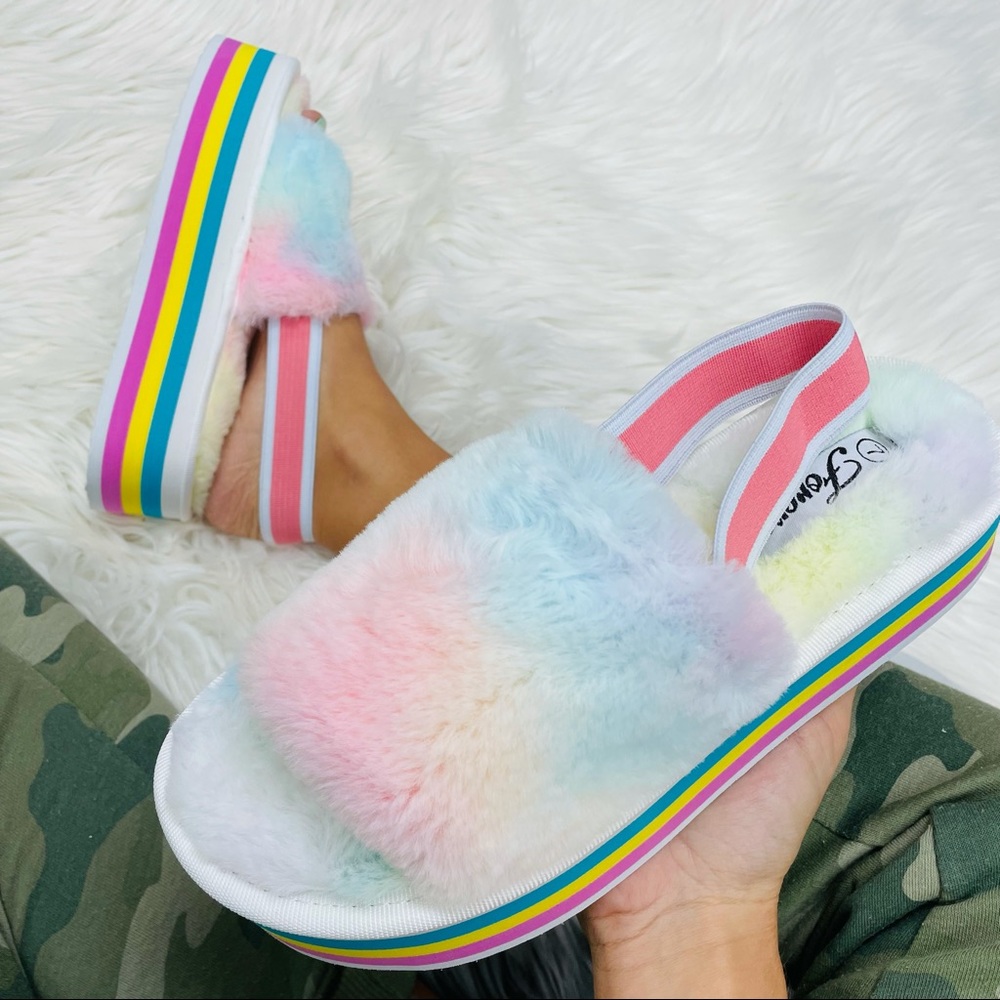 Multi striped platform sandal - Picture 4 of 9